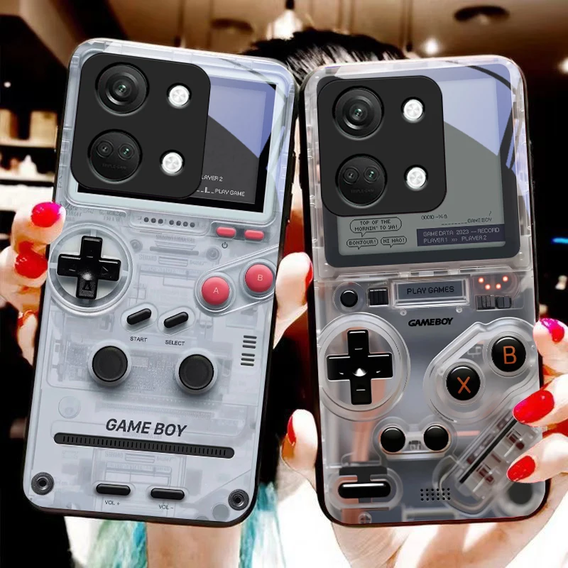 Sleek Black Hard Shell Tempered Glass Phone Case for Gaming Console Compatibility
