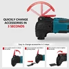 170W Electric Cordless Oscillator, Home Pruning Saw Multi-function Trimmer/Shovel/Cutting Saw Tools For 18V/21V Makita Battery 5