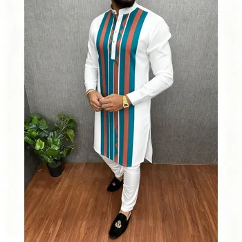 2026 New Traditional Clothing For Men Asian And South Asian Styles Mandarin Collars Men's Polo Sleeves Vetement Musulman Homme
