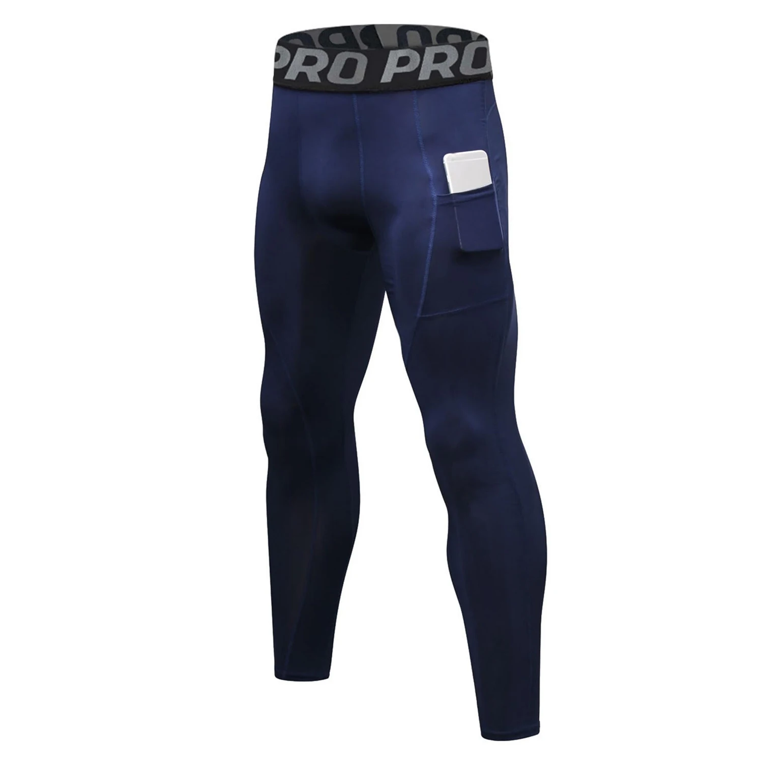 Compression Pants Men Workout Basketball Compression Leggings Tights for Men with Pockets Quick Dry Running Leggings for Sports