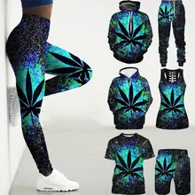 

3D Weeds Leaf Printed Tank Tops, Leggings Women High Waist, Fashion T Shirt, Shorts, Hoodie, Pants, Leggings Suit Gym Clothing