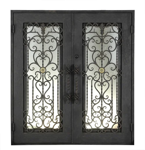 

3" x 6.3" Jambs Wrought Iron Doors Gate Railing Fence Balustrades Fluorocarbon Paint 30 Years Not Fade Hc-Id15