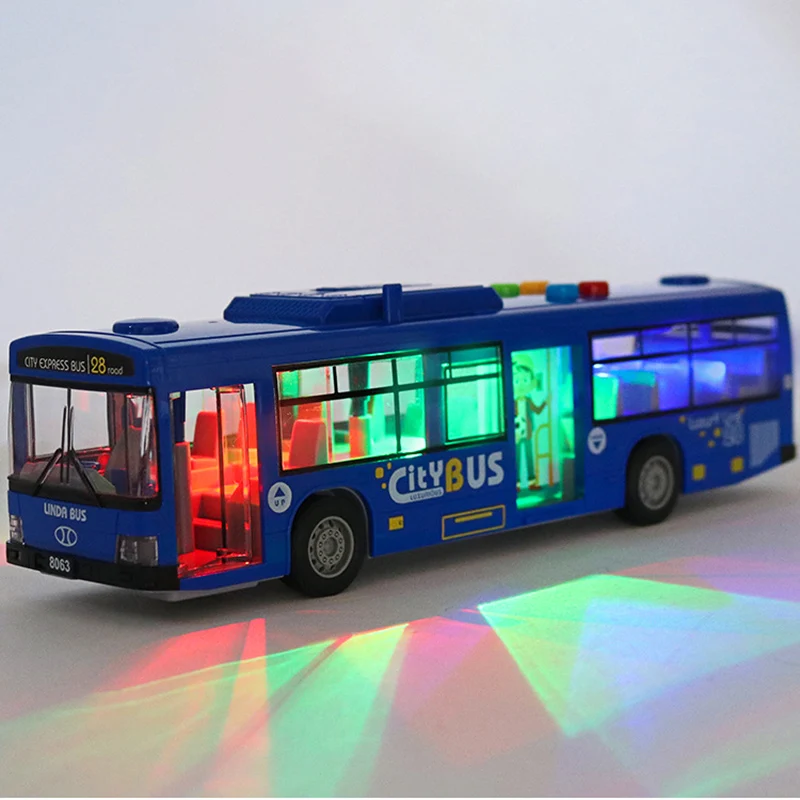 Ônibus urbano realista puxar para trás brinquedos modelo infantil jogos de  mesa melhor presente - AliExpress