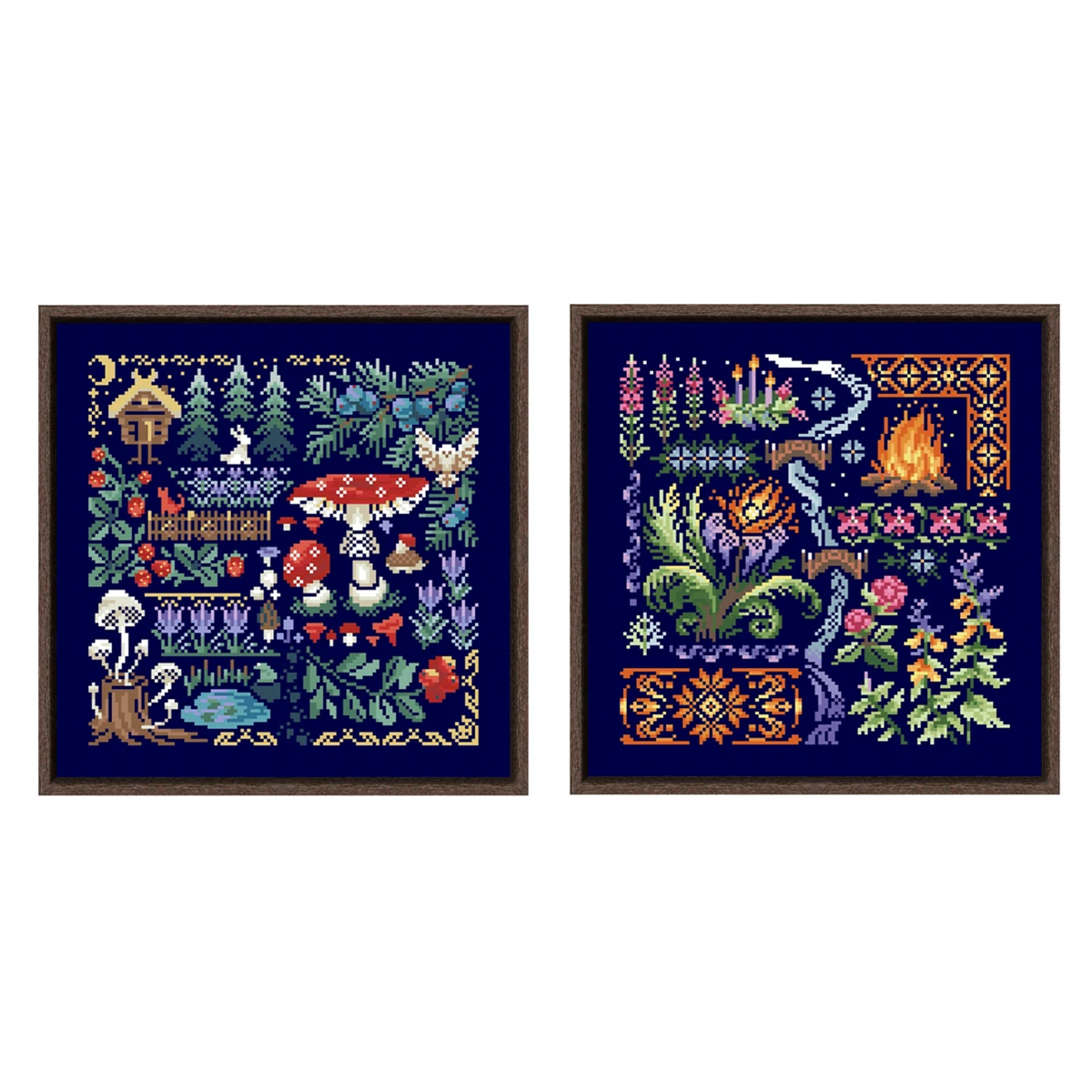 Mysterious forest Cross Stitch Kit 18ct 14ct 11ct deepblue canvas fabric cloth cotton thread embroidery DIY handmade