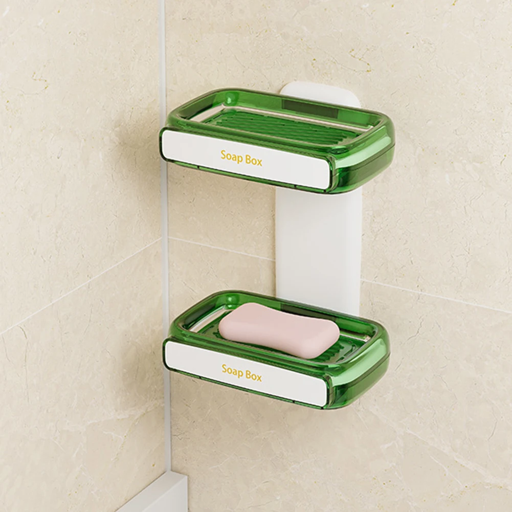 Drawer type Soaps Box No Drilling Drainning Soaps Rack Bathroom