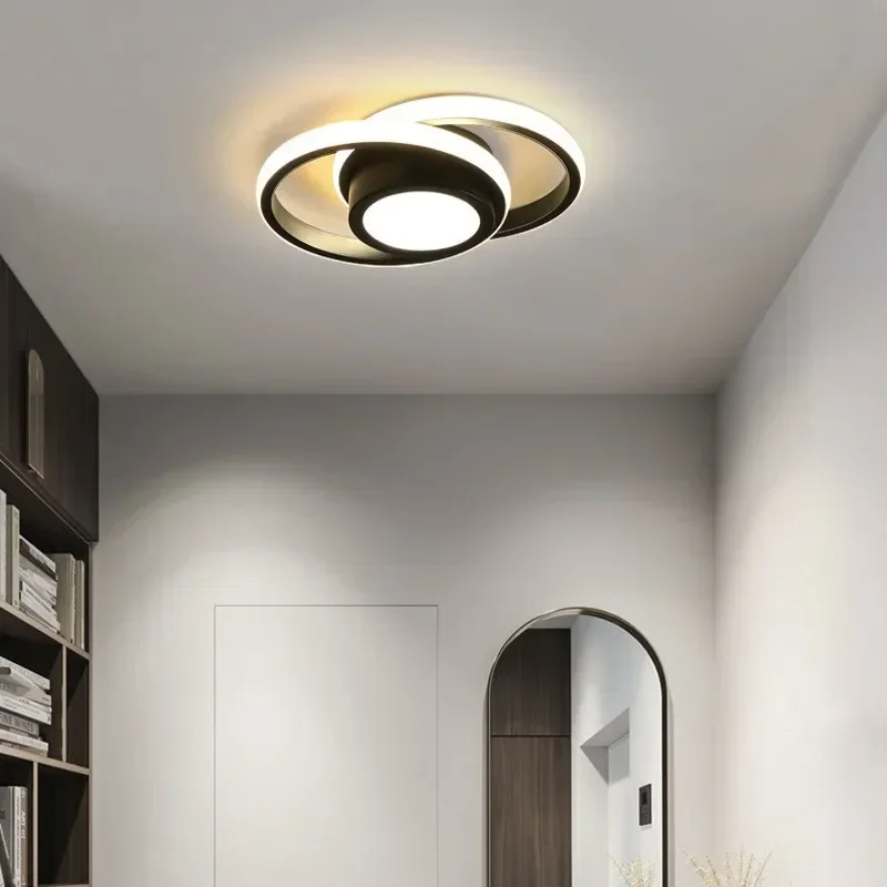 LED Ceiling Lamps Lights Modern Dimmable Bedroom Chandelier Ceiling Lights Dining Room Living Room Nordic Aisle Lamp