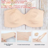 Sheroine Strapless Bra for Plus Size Woman Push Up Seamless Underwire for Large Breasts High Support & Smoothing Unpadded - Image 6