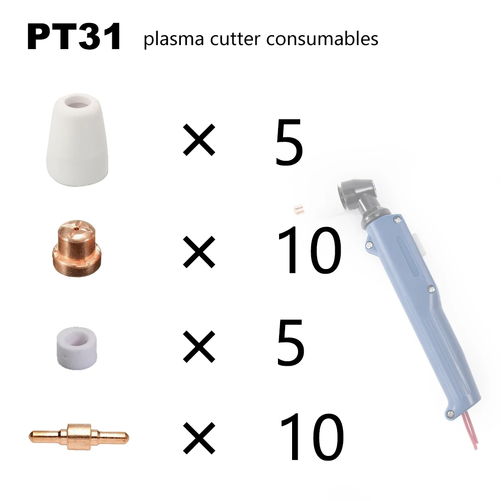 FREE SHIPPING PT31 30Pcs LG40 Knife Plasma Cutter Cutting Torch Consumables Standard Kit Accessories 30PK