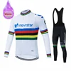 Movistar Racing Thermal Fleece Cycling Jersey Set Bicycle Bib Shorts Bike Clothing Ropa Maillot Ciclismo Hombre Bicicleta Kit 5