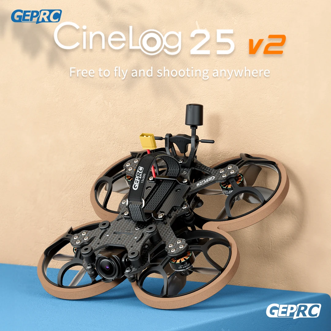GEPRC Cinelog25 V2 HD O3 FPV TAKER G4 35A AIO 1404 4500KV Motor BNF with  Mini Video Freestyle RC GPS Quadcopter Drone Racing Kit
