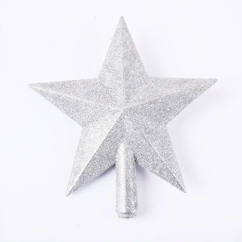 15/20cm Christmas Tree Top Star Merry Christmas Decorations for Home Shiny Gold Powder Five-pointed Star New Year's Ornament