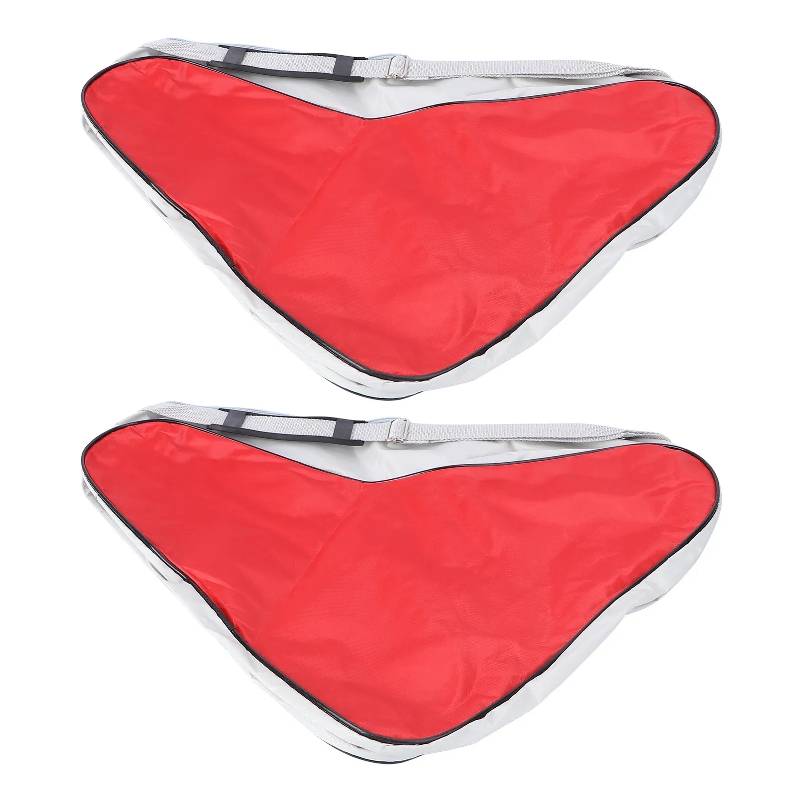 2Pcs 레드 메쉬 천 스케이트 가방 어깨 주머니 아이스 스케이트 롤러 스케이트..