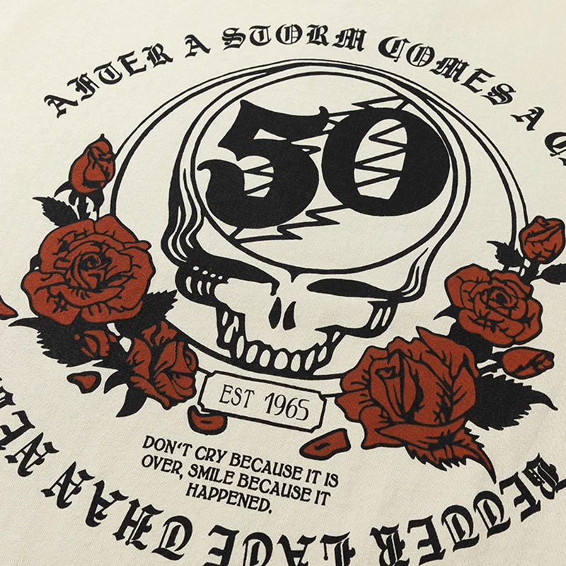 Men's Grateful Dead Rose Skull 1965 Tee