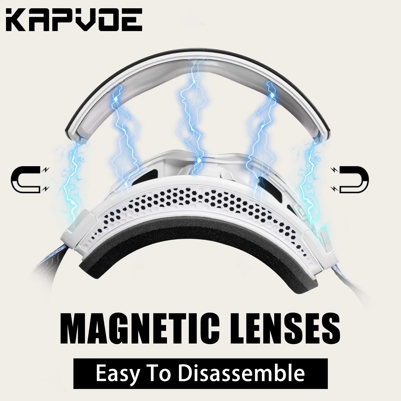 KAPVOE Sports Ski Goggles Double Layers Lens Anti-fog UV400 Skiing Snowboard Men Women Winter Outdoor Snow Motorcycle Goggles 4