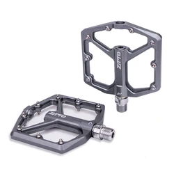 Ultra-Light CNC Aluminum Alloy Flat Pedal with Smooth Bearings for Gravel and Mountain Bikes (JT07 Titanium)