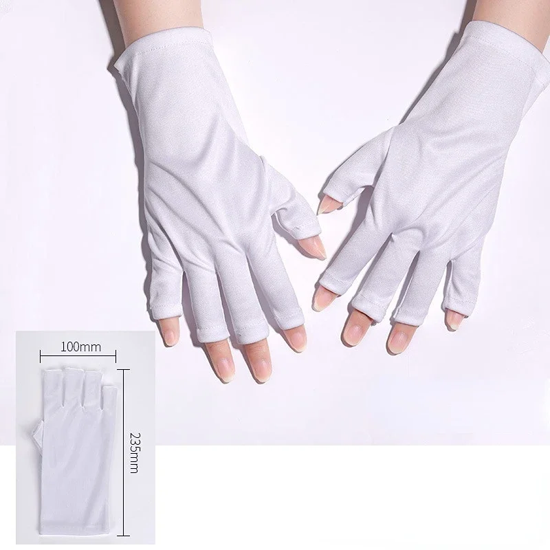 

Nail Art Glove UV Protection Glove Anti UV Radiation Protection Gloves Protecter for Nail Art Gel UV LED Lamp Tool Nail Art Tool