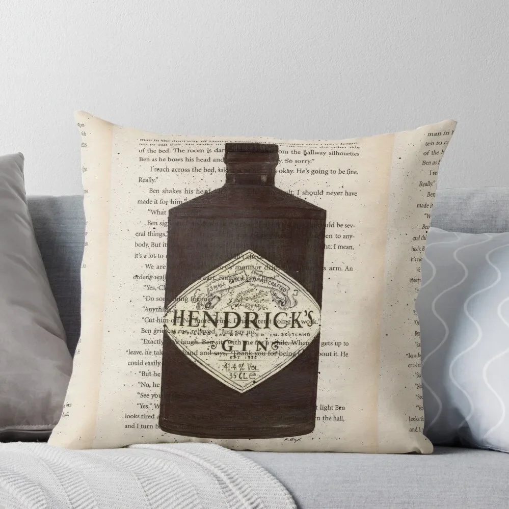 

Hendrick's Gin Print, Gin Print, Book Page Print, Drawing, Gin Art, Illustration, Illustration, Botanical, Prin Throw Pillow