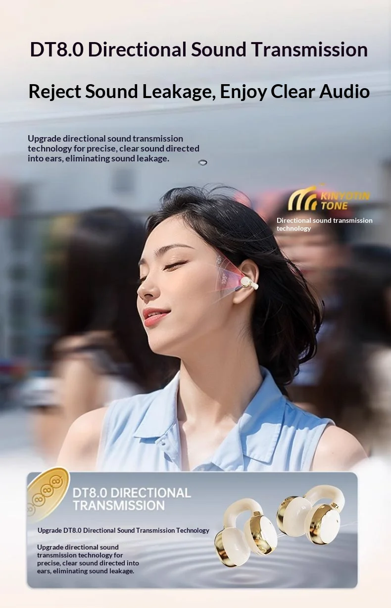 Wireless Ear Clip Bluetooth Headphones With Hifi Panoramic Audio_voghion.com