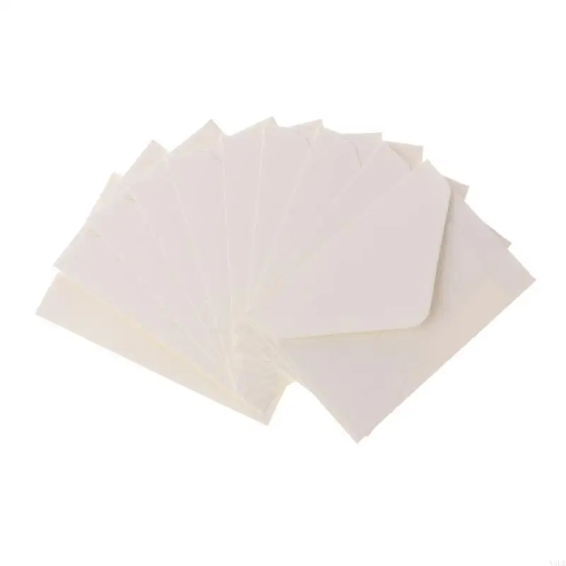 Y5LB 50 Pcs 레트로 크래프트 종이 봉투 4x2.67in 엽서 초대장 편지 주머니