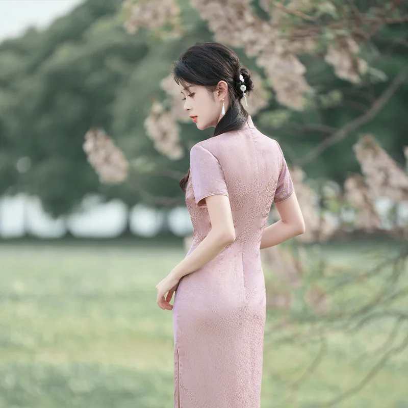 

Yourqipao Summer Improved Cheongsam Vintage Fashion Young Girls Photograph Qipao Chinese Style Evening Dress for Women Party
