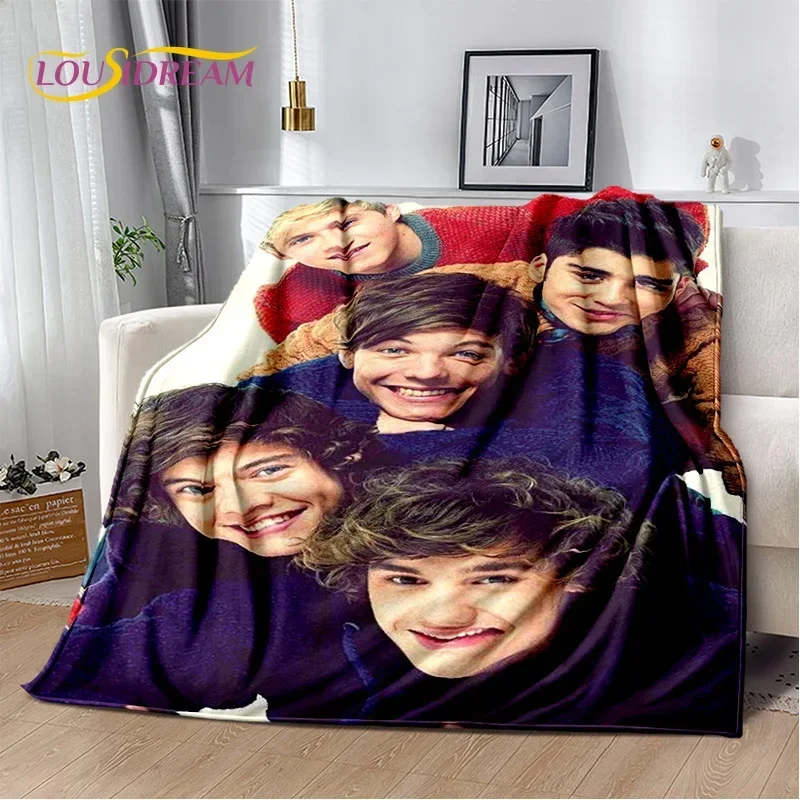 3D One-Direction Rock 1D Combinatio HD Soft Flannel Blankets,Throw Blanket Comfortable Blanket for Picnic Beds Sofa Home Bedroom 3