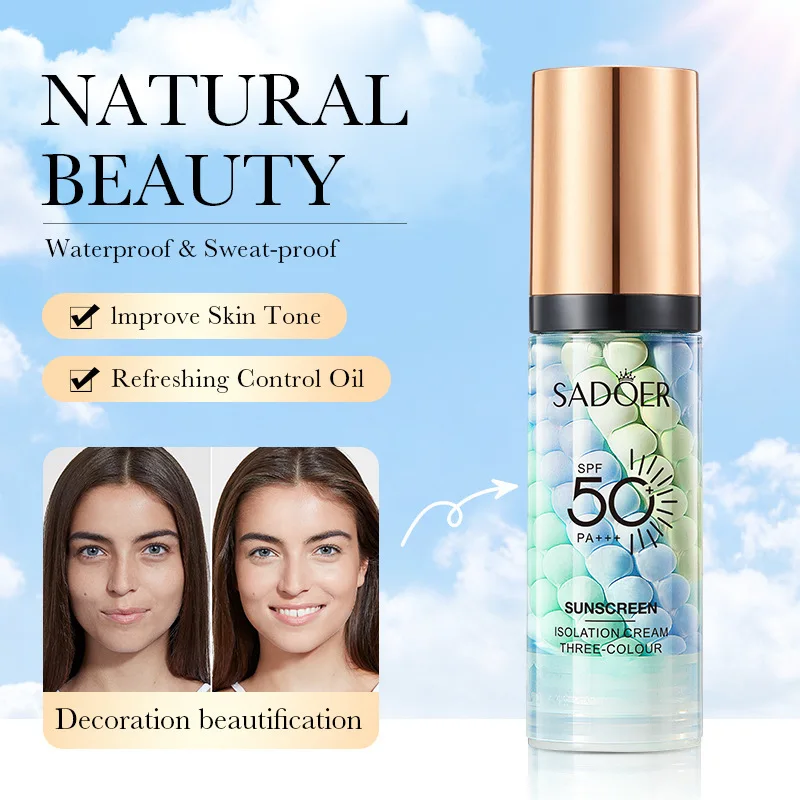 Face Makeup Primer Tri-color Cream Contour Color Isolation Waterproof Makeup Foundation Natural Makeup Base Cream 40g 4 Face Makeup Primer Tri-color Cream Contour Color Isolation Waterproof Makeup Foundation Natural Makeup Base Cream 40g 4