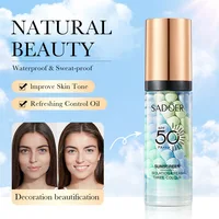 Face Makeup Primer Tri-color Cream Contour Color Isolation Waterproof Makeup Foundation Natural Makeup Base Cream 40g 4