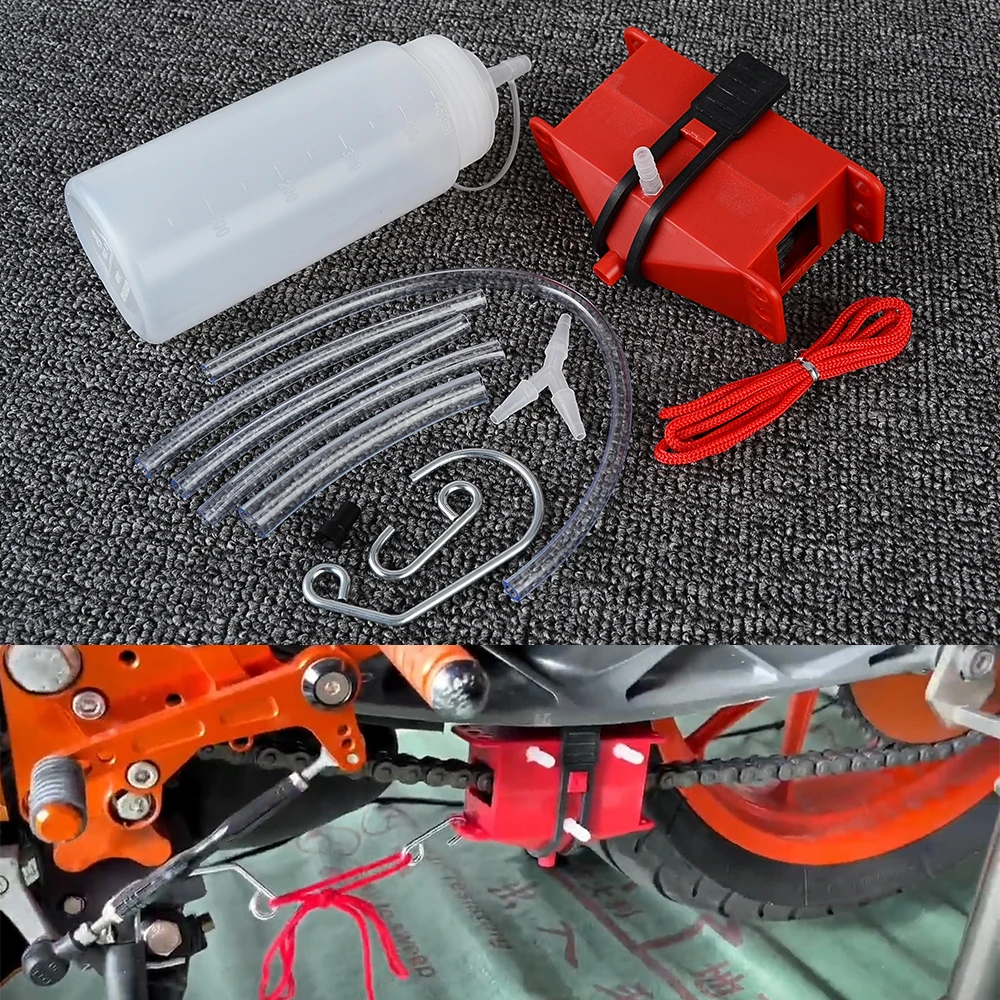 Motorcycle Chain Cleaning Machine Kit Brush Gear Cleaner Tool for