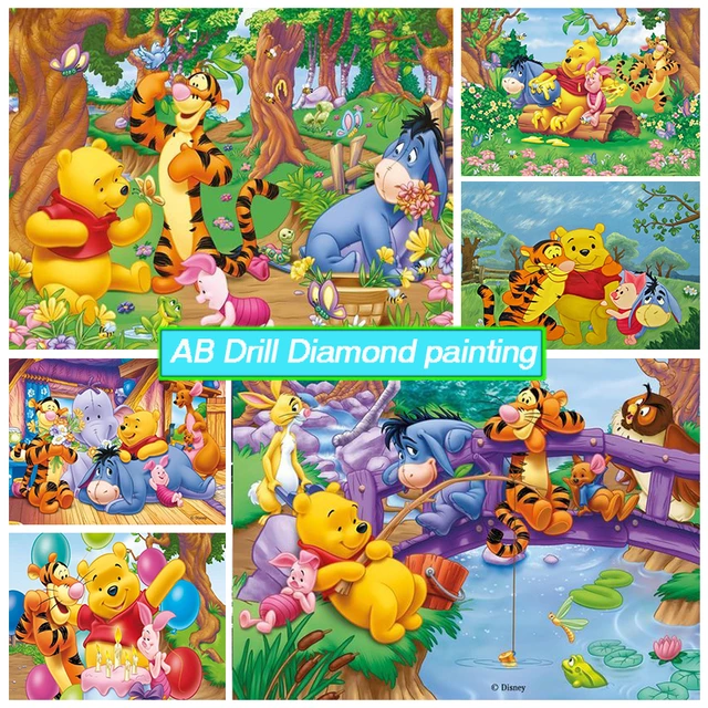 Winnie The Pooh Diamond Painting Disney 5D Cartoon Embroidery Full  Square/Round Rhinestone Picture DIY AB Drill Home Decor Kit