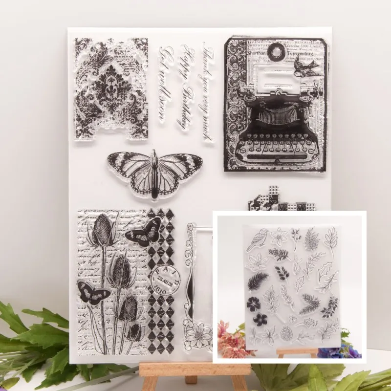 

17x21,5 см прозрачные штампы с бабочкой, силиконовые прозрачные штампы, резиновый штамп для «сделай сам», Хэллоуин, скрапбукинг, фотоальбом, Ремесла, Декор