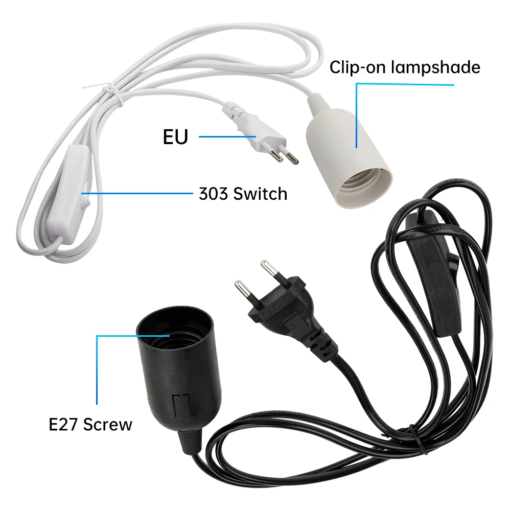 1.8m Power Cord Cables E27 Bulb Socket Base Holder Full Teeth Lamp Base Holder With Switch Wire For Led Bulbs Fixture Hang lamp lamp holder,lamp bulb holder,lamp base