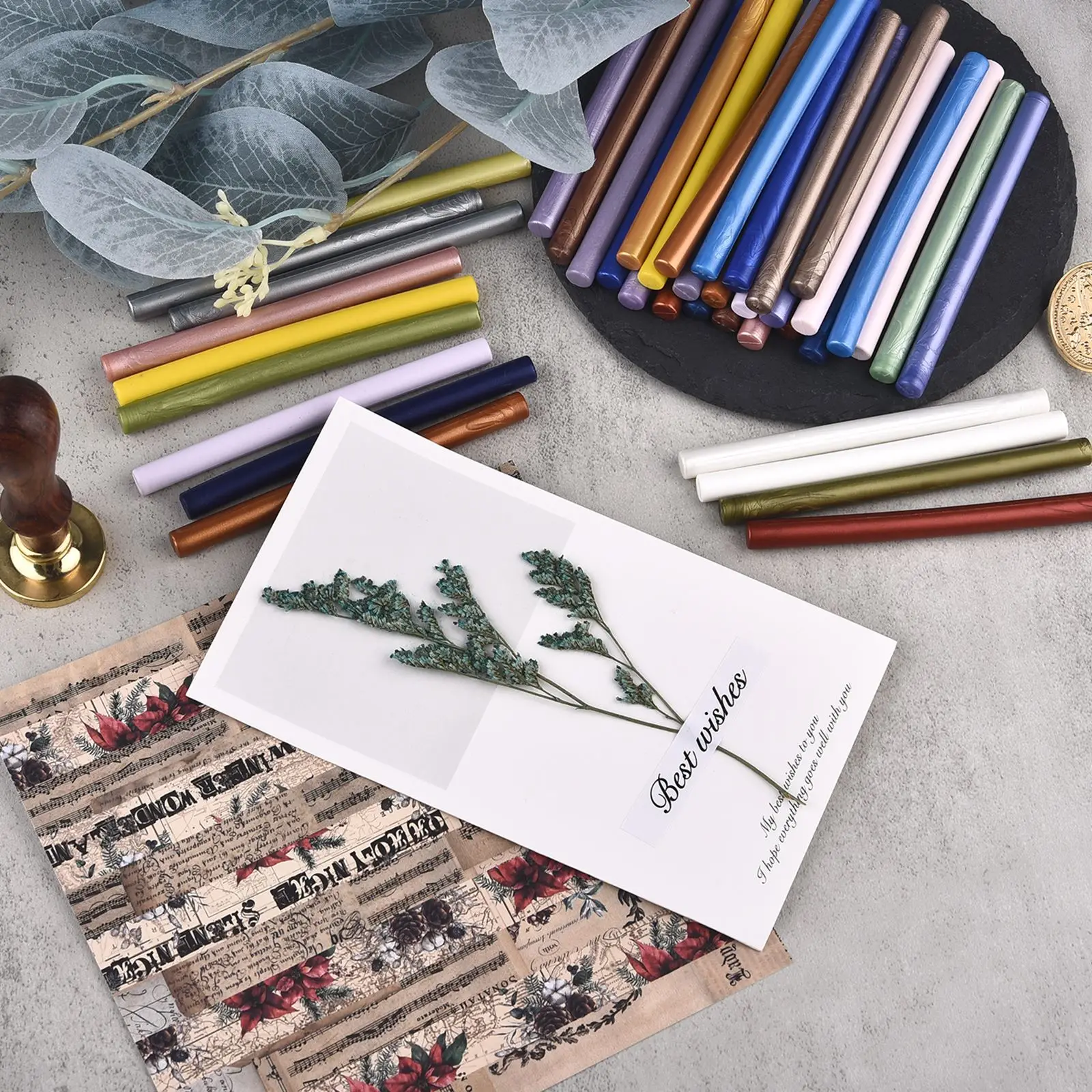 녹는 글루건용 도장 왁스 스틱, 웨딩 파티 초대장 씰링 왁스, 패션 선물 장, 10 개