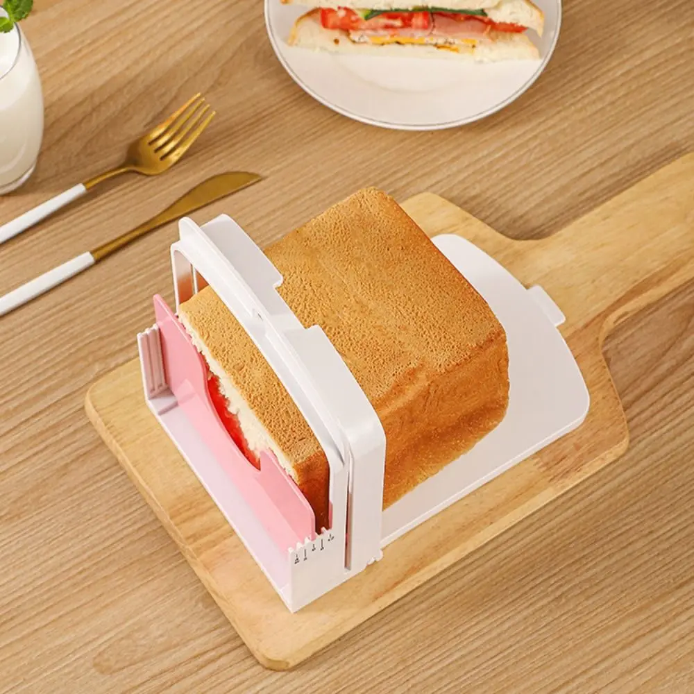 Multifunctional Toast Bread Slicer Stand Foldable Toast Loaf Slicing Machine DIY Baking Bread Cutting Guide Tool Homemade Bread