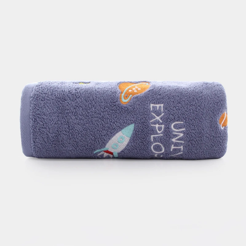 

Embroidered Face Bath Towel Set Cotton 70*140 35*75 for Women Adults Children Bathroom Free Shipping High Quality