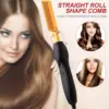 Electric Hot Comb Hair Straightener Flat Iron Heat Pressing Comb Portable Anti-Scald Wigs Beard Hair Straightening Press Comb 6