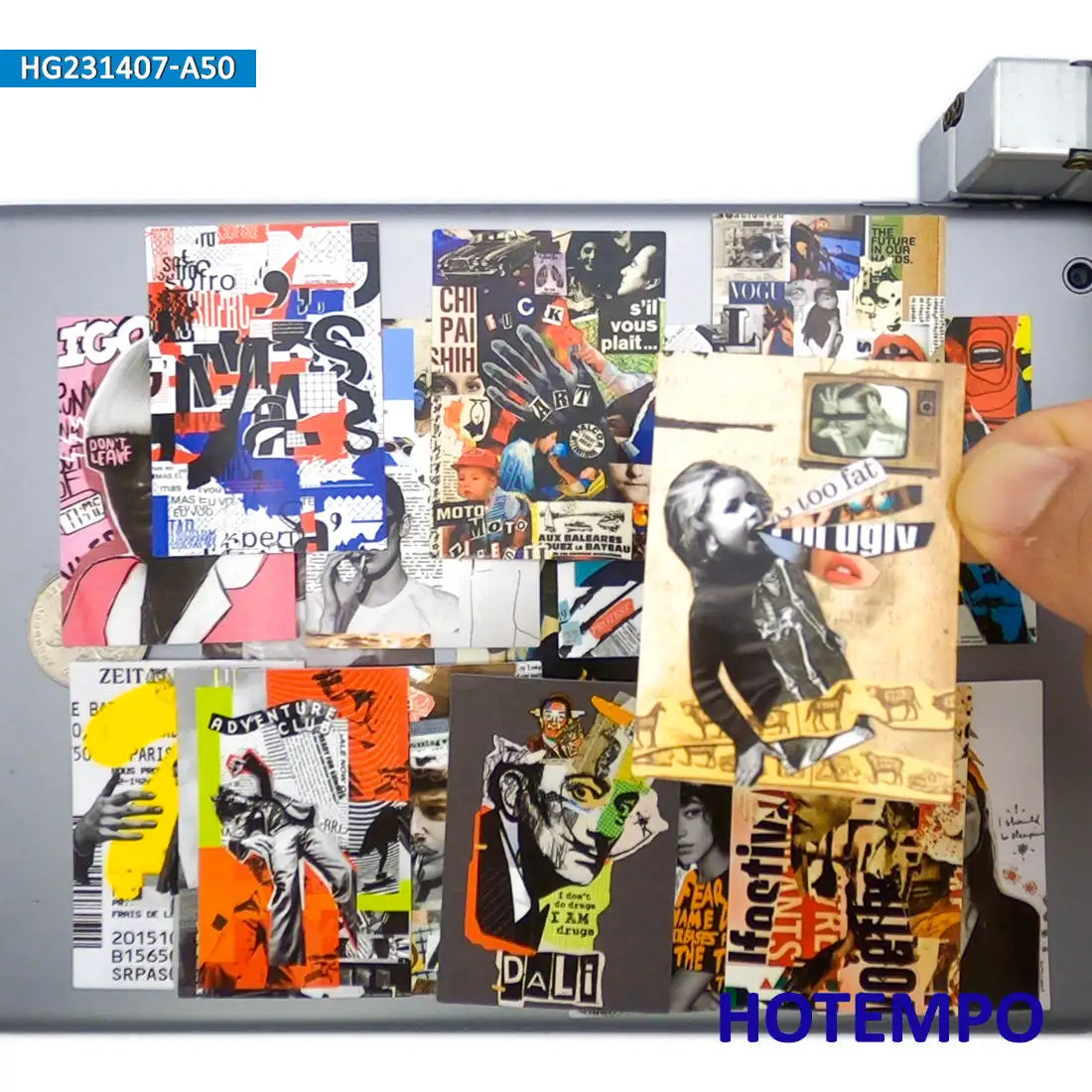 20/30/50 Stück, Pop Art Poster Aufkleber, Collage-Stil, Mode-Aufkleber, für Sammelalbum, Auto, Motorrad, Gepäck, Laptop, Telefon, Fahrrad, Skateboard, Gitarre, Tagebuch, Aufkleber Spielzeug – Detail 5