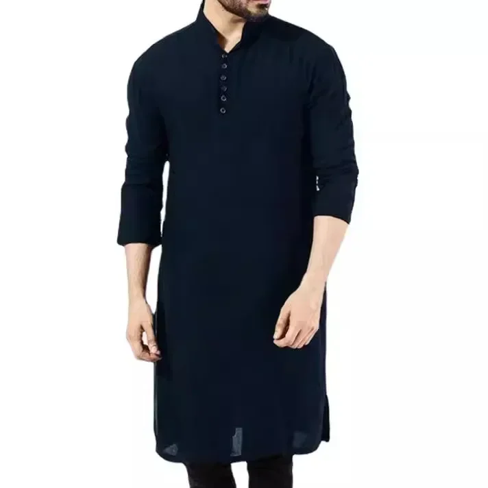 Abaya Men Shirts Long Sleeve Dress Islamic Chemise Elegant Kaftan Robe Pakistani Man Indian Clothes Muslim Eid Clothing S-5XL muslim dress,muslim robe