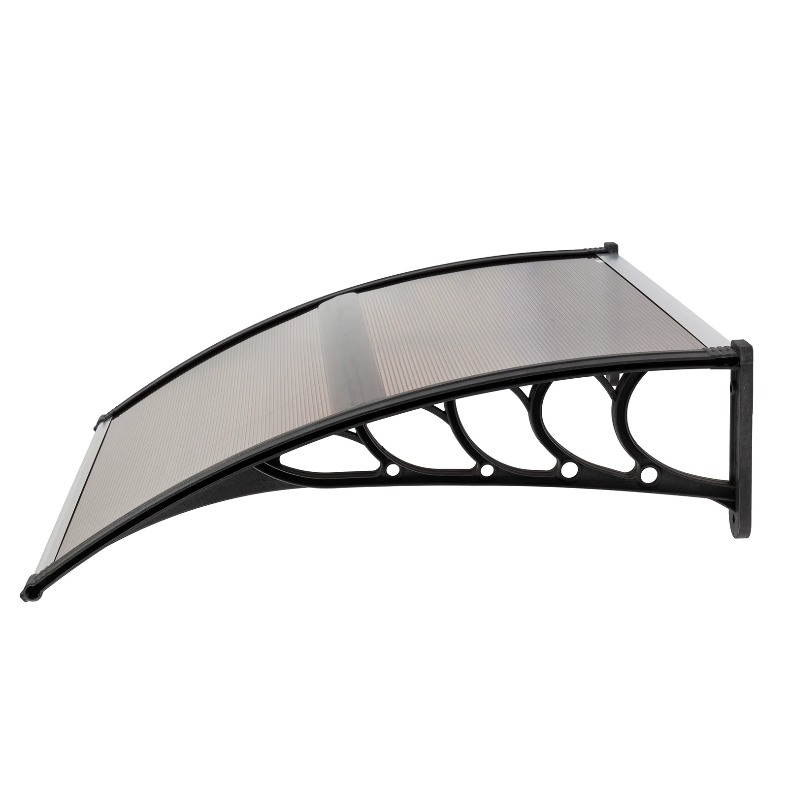 100 X 96cm Household Application Door & Window Rain Cover Eaves Brown Board & Black Holder Rain Cover