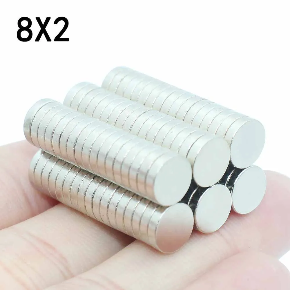 

10/20/30/50/60 Pcs 8x2 Neodymium Magnet 8mm x 2mm N35 NdFeB Round Super Powerful Strong Permanent Magnetic imanes Disc 8*2
