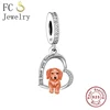 FC Jewelry Fit Original Pan Charm Bracelet 925 Silver Chihuahua Dachshund Beagle Dog Puppy Bead For Making Memorial Berloque DIY 2