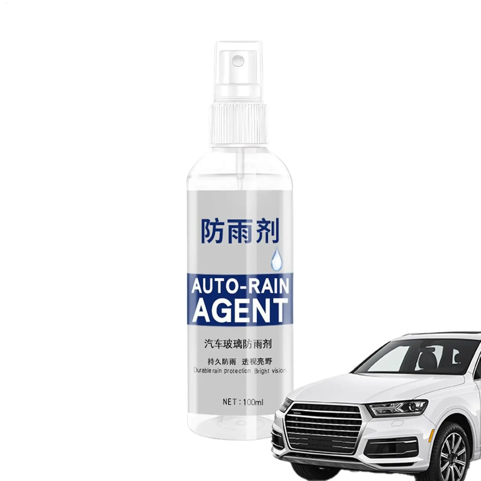 Anti Fog Agent Spray 100ml Anti Fog Rain Agent Spray for Car Long-Lasting Defogger Glass Cleaner Waterproof Stain Remover