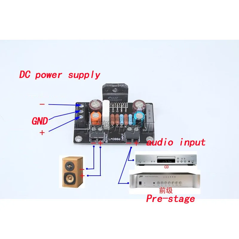 Kyyslb-mono Amplificador Board dc Positivo e Negativo Duplo 2028v 68w Lm3886t Hifi Entusiasta de Alta Fidelidade - Image 4