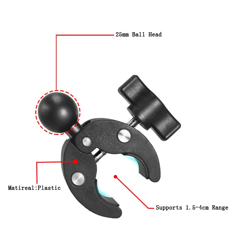 Doppel kugel klemm halterung Lenker halterung Fahrrad Motorrad Fahrrad Verlängerung stange Stick für Gopro 13 12 11 10 insta360 x4 dji action 4 – Detail 3