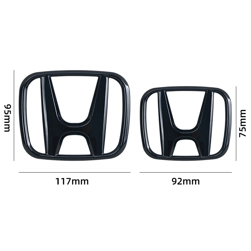 ABS Car Front Grille Trunk Emblem Rear Trunk Badge For Honda Civic 2006-2015 8th 9th 9.5th generation Civic Accessories car accessories