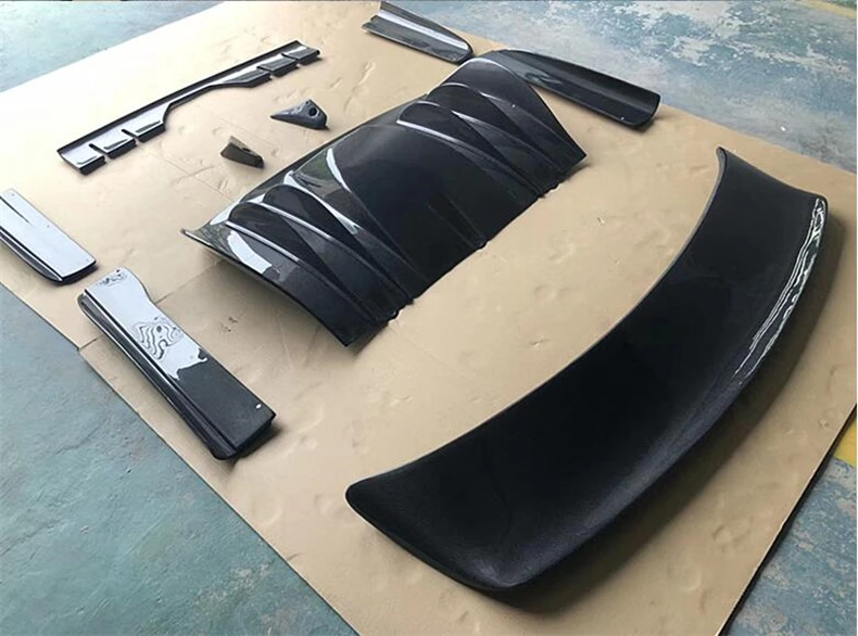 For Ferrari 430 REAL Carbon Fiber Front Lip Splitters Rear Diffuser Bumper Body Side Skirt Kit Spoiler High Quality Accessories - - Racext 27