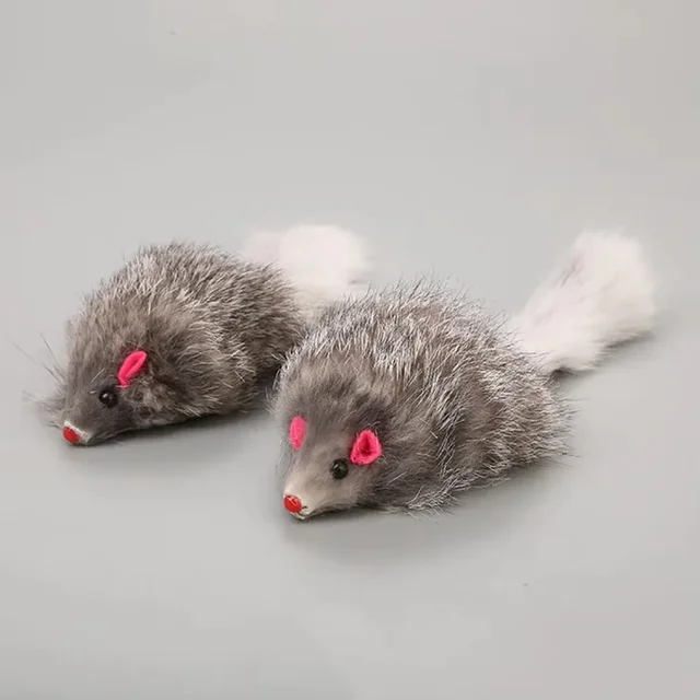 Plush mouse cat toy Soft Long-haired Tail Mice Mouse For Cats Funny Kitten Toy Pet Cats Training Game Cat Supplies 4