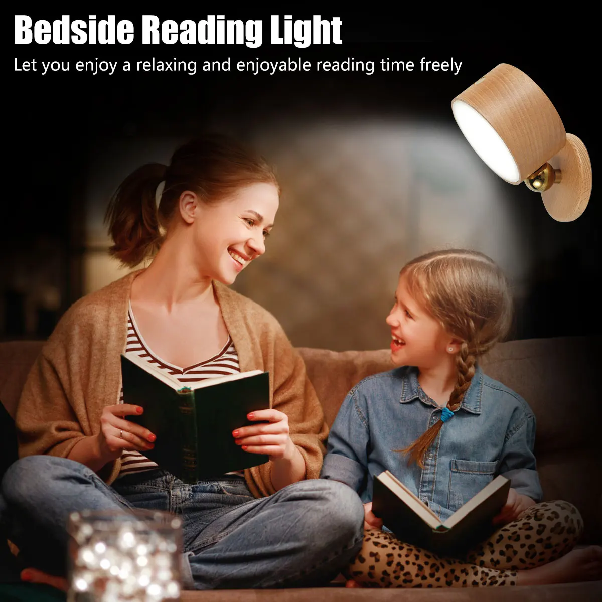 모던 벽 스콘스 LED 벽 램프, 밝기 3 단계 밝기 조절 터치 컨트롤, 1500mAh USB 충전식 배터리, 360 ° 회전