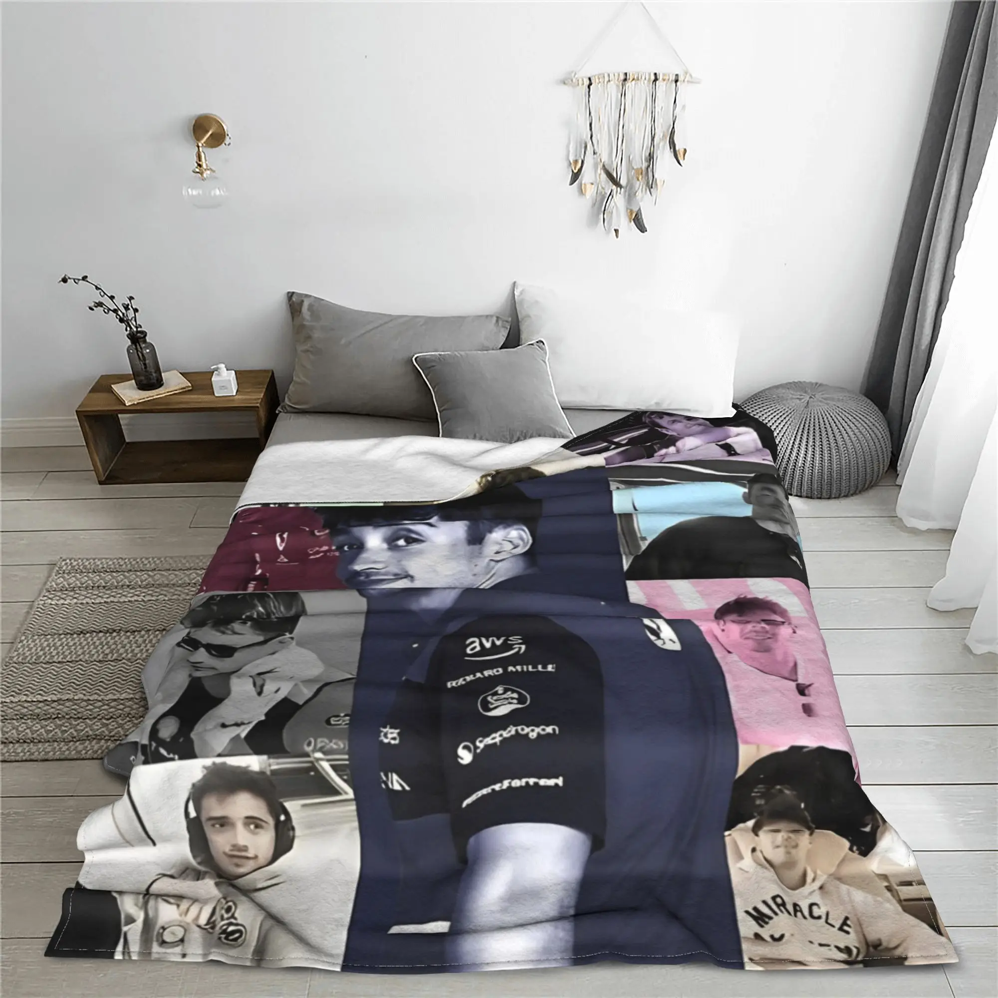 Charles Leclerc Eras Tour Blankets Flannel Summer  Breathable Super Warm Throw Blankets for Bed Outdoor Rug Piece 2