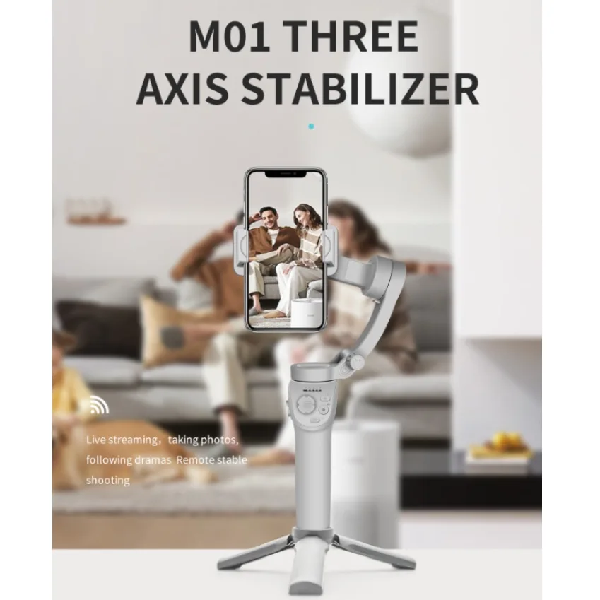 Gimbal 3-Axis Stabilisateur pour Smartphone, Noir