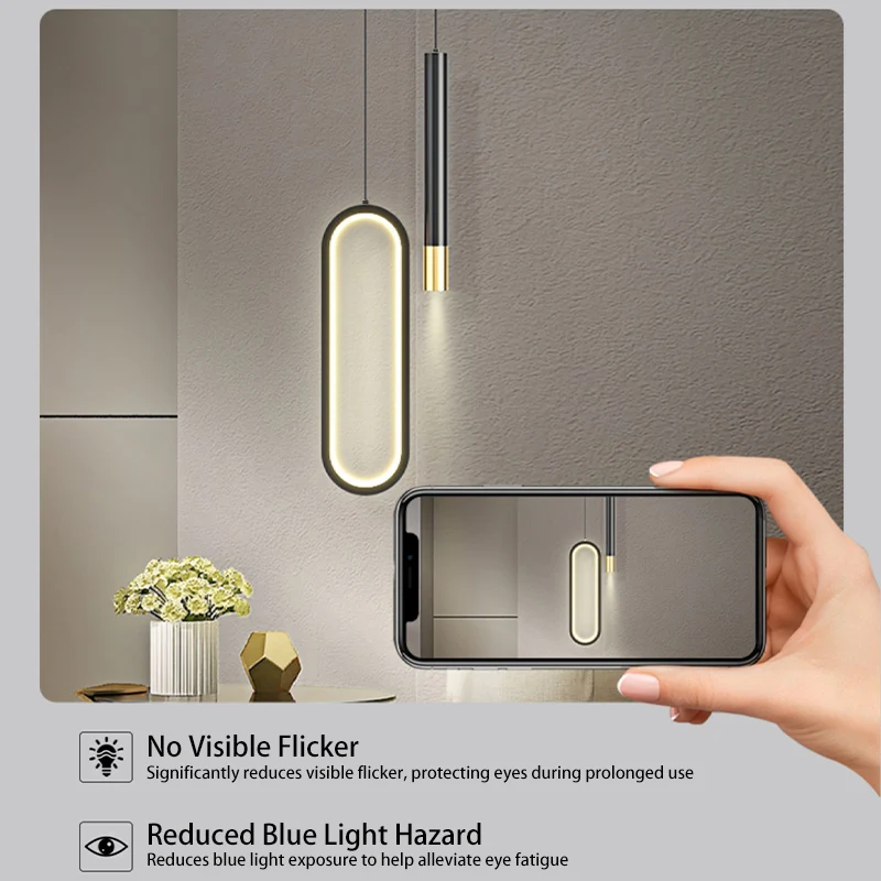 Modern LED Pendant Light Double Head Hanging Lamps Interior Lighting For Bedroom Living Room Dining Table Bedside Kitchen Decora